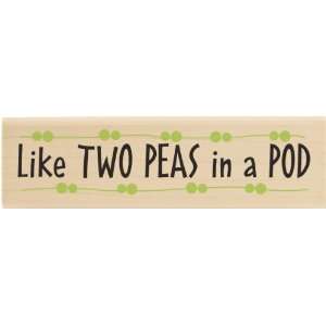  Verses Mounted Rubber Stamp, Two Peas 