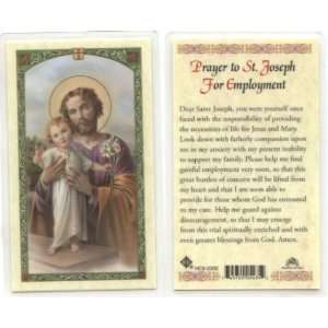  St. Joseph   Prayer for Employment Holy Card (HC9 230E 