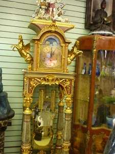 Porcelain Bronze Gilded French Palace Clock 100 Tall  