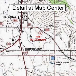   Map   Adin, California (Folded/Waterproof)