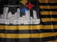 Pittsburgh Pa Skyline Black Gold Steelers Colors Flag 3 x 5 Flag NEW 