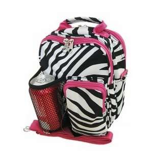  Zebra Hot Pink Day Pack Tote 