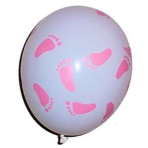  Baby Shower Footprints Balloons   Pink Toys & Games