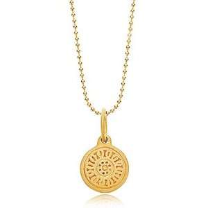  Mandala Charm Necklace with 24 karat Gold Jewelry