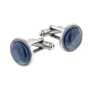   cufflinks with grey cats eye with presentation box. Made in the USA