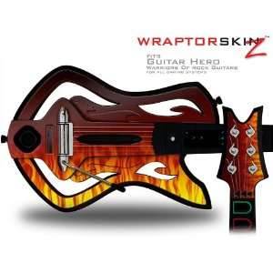   Of Rock Guitar Hero Skin   Fire Flames on Black (GUITAR NOT INCLUDED