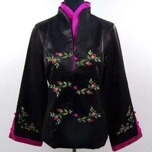  Chinese Embroidery Elegant Jacket Black Available Sizes 0 