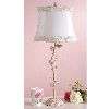   Leaf Table Lamp, Cream White, Faux Silk Fabric, Laura Ashley  