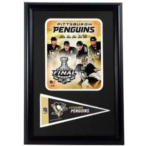  2009 Pittsburgh Penguins Stanley Cup Pennant Frame: Sports 