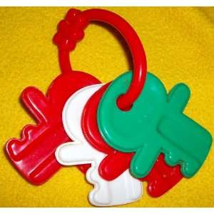 Baby Rattle Red, Green and White Keys Toy: Toys & Games
