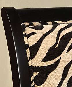 Turned Leg Zebra Print Arm Chair  