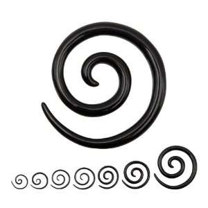  Acrylic Spirals   4g  Black   Sold as Pairs Jewelry