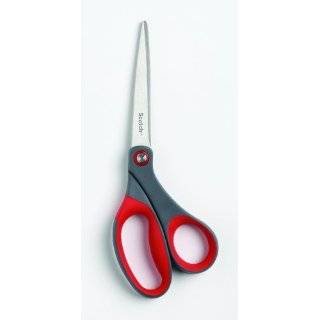   Scissors, Bent Design, Gray/Orange Handle. (94155)