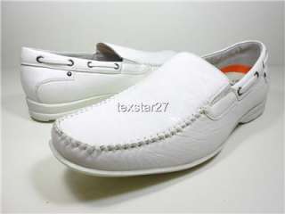 Mens White D ALDO Driving Moccasins Styled In Italy Plain Casual 