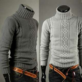 New english fashion warm man high lapel woolen sweater  