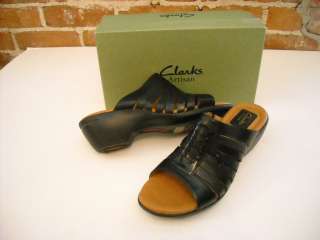 Clarks Artisan Trophy Ribbon Lightweight Leather Slide Sandal NEW 