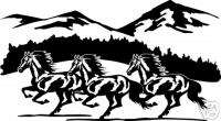 Horse Mountain Equestrian Trailer Truck Sign Decal 14  