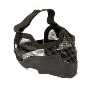  Tactical Metal Mesh Half Face Mask, Deluxe Version w/ Ear 