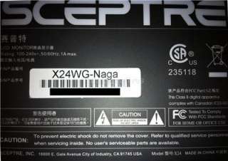 Repair Kit, Sceptre X24WG Naga, LCD Monitor, Capacitors 729440709723 