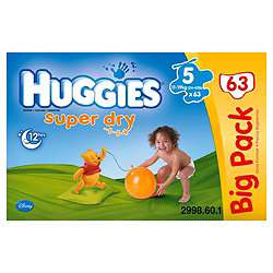 Buy Huggies Super Dry Value Box Size 5 from our Nappies range   Tesco 