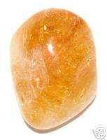TUMBLED   Large CITRINE Crystal with Description Card   Healing Stone 