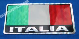   italian flag italia sticker measures 6 x3 very reflective a great