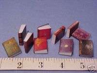 Antique Books Set 2 (10) #109  Dollhouse Miniature  