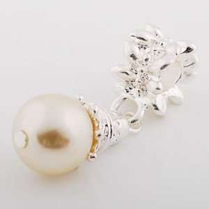   Pearl (8MM) Dangle Bead Fits Pandora Style Bracelet 