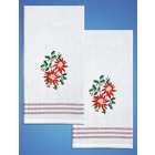 Tobin Stamped Kitchen Towels For Embroidery Poinsettia
