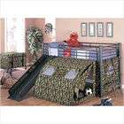 Wildon Home G.I. Bunk Bed With Slide And Tent