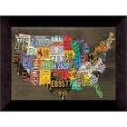   Arts International USA Map by Aaron Foster Wall Art   31 x 43