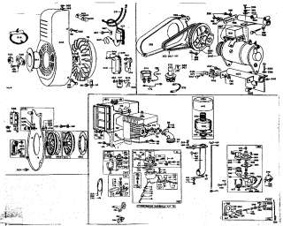   engine Generator starter, carburetor, and flywheel assembly Parts