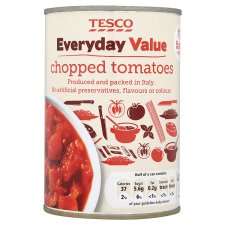   value chopped tomatoes 400g £ 0 31 £ 0 78 kg add to basket quantity