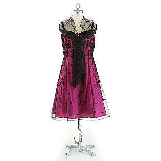 Black and Raspberry Strapless Dress  Sally Lou Fashions Clothing 
