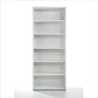 tvilum pierce office six shelf bookcase in white 2 pieces