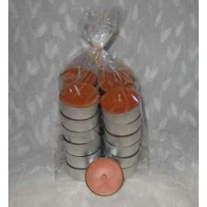  100% Beeswax Candles   36 Tea Light Candles in ORANGE 