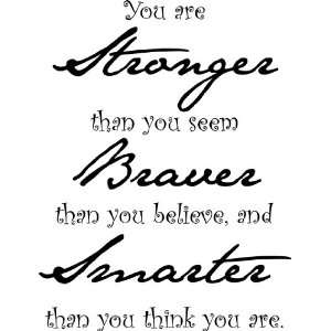  You Are Stronger Vinyl Wall Art Decal: Home & Kitchen