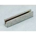 Budd Leather Covered Crystal Business Card Stand   Color: Topaz
