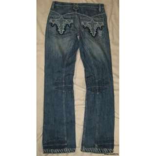 Antik Denim $395 Mens W 32 L 34 Jeans Blue Distressed Classic 