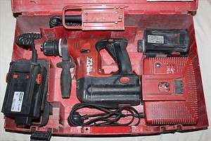 Hilti 36v Drill TE6 A with 2 Batteries, Belt Adapter, Charger & Case 