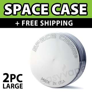 Space Case Grinder 2 pc. Large Aluminium  NEW  Herb Tobacco  