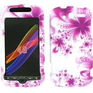   4G Rubberized Purple Fusion on White Snap On Protector Case Faceplate