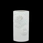   Trends White Embedded Flower Accent Ceramic Vase II   Size Small