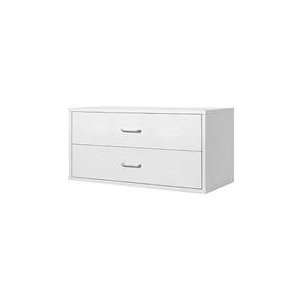  2 Drawer Extended Cube   White   by Foremost