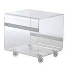   Trade Macara Clear Acrylic Coffee Table with clear acrylic casters