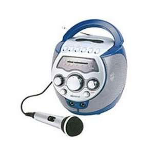   Karaoke System w/ AM/FM Radio & Cassette   Navy Blue: Electronics