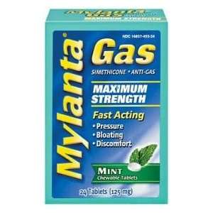 Mylanta Maximum Strength Gas Relief Simethicone Chewable Tablets Mint 