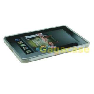 Clear  Kindle Fire TPU Gel Case Skin Cover + Anti Galre Screen 