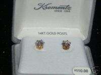 Krementz 14k gold studs brand new in box  