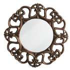  Pack of 2 Regal Scroll Decorative Round Cast Iron Wall Mirrors